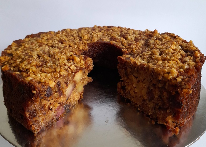 Apple, Date and Walnut Cake